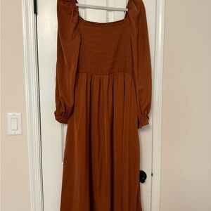 Elegant Rust Dress